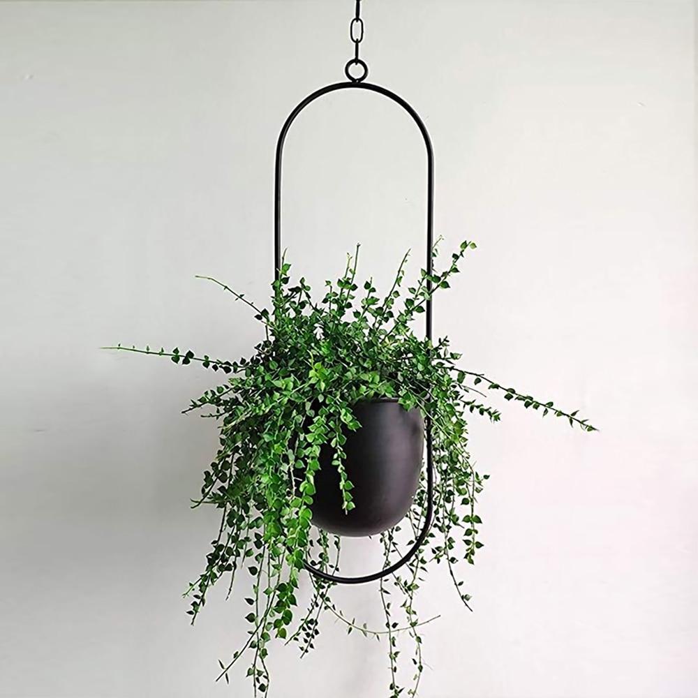 Modern Minimalist Iron Hanging Planter for Stylish Home Decor
