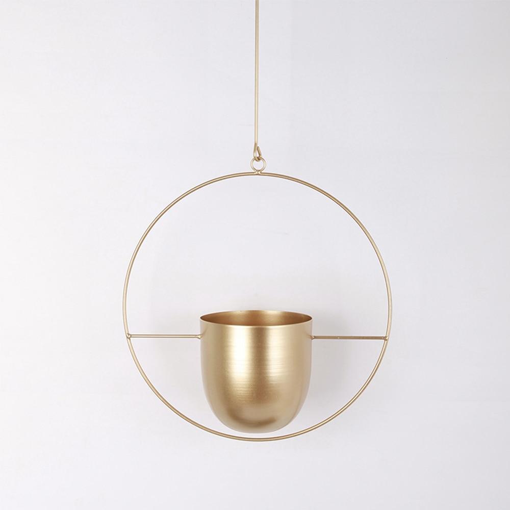 Modern Minimalist Iron Hanging Planter for Stylish Home Decor