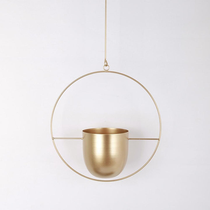 Modern Minimalist Iron Hanging Planter for Stylish Home Decor