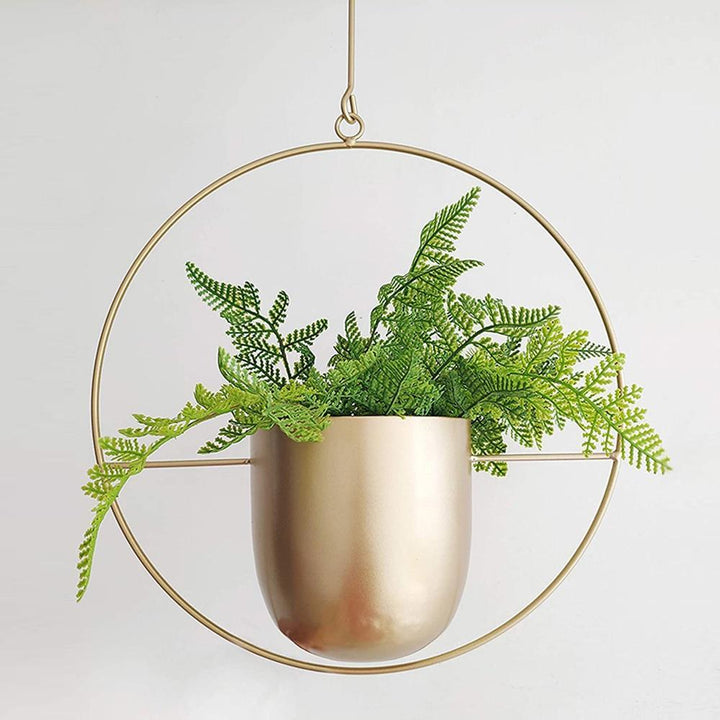 Modern Minimalist Iron Hanging Planter for Stylish Home Decor