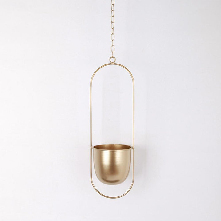 Modern Minimalist Iron Hanging Planter for Stylish Home Decor