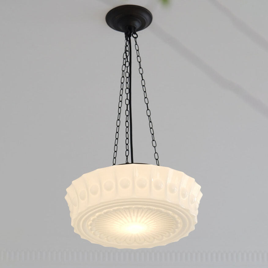 French Vintage White Jade Ceiling Light for Elegant Interiors-Orizon Depot