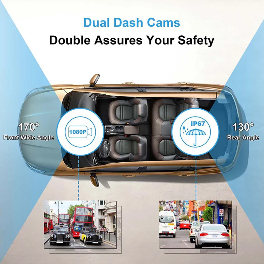 Full HD 1080P Dash Cam with Night Vision and GPS Logger-Orizon Depot
