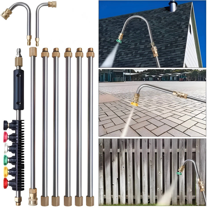 High Pressure Power Washer Extension Wands for Gutter and Roof Cleaning