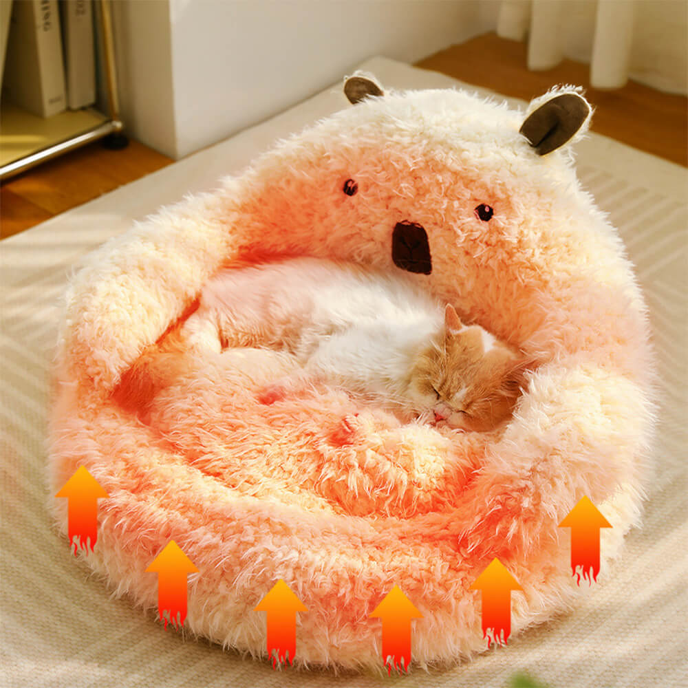 Alpaca-Shaped Fluffy Warm Detachable Dog and Cat Bed-Orizon Depot