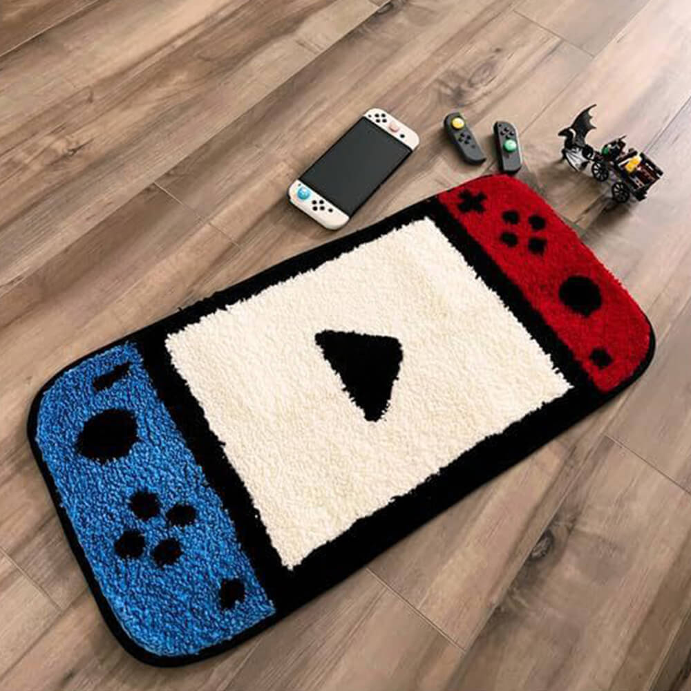 Game Controller-Shaped Faux Cashmere Printed Area Rug-Orizon Depot