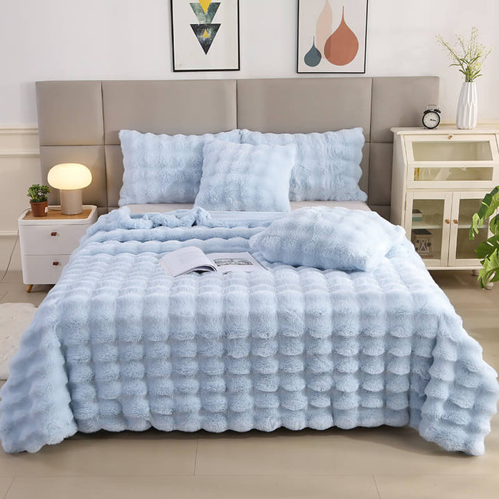 Premium Double Layer Thick Faux Rabbit Fur Blanket-Orizon Depot