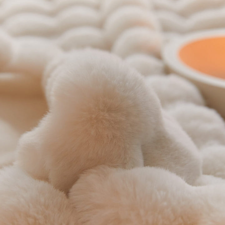 Premium Double Layer Thick Faux Rabbit Fur Blanket-Orizon Depot