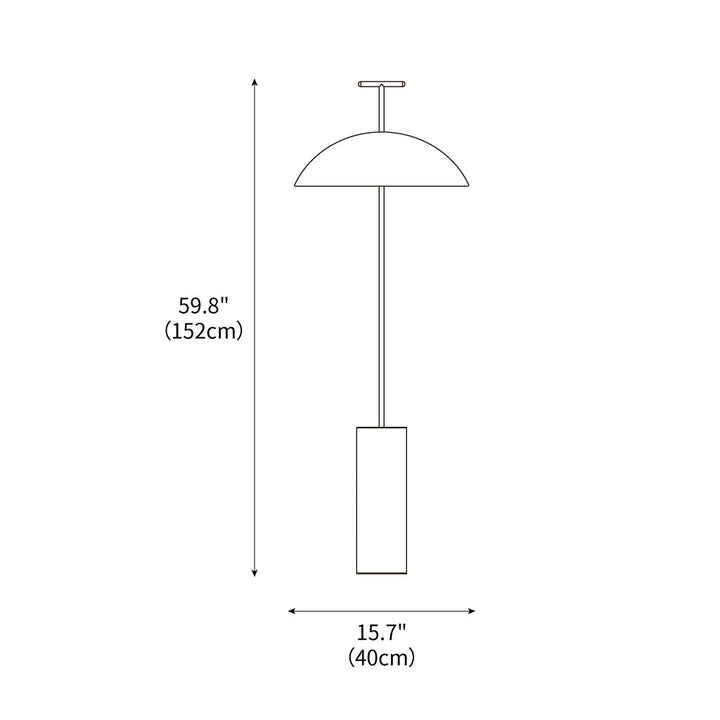 Sleek 15.7" No-Floor Lamp for Modern Home Lighting-Orizon Depot