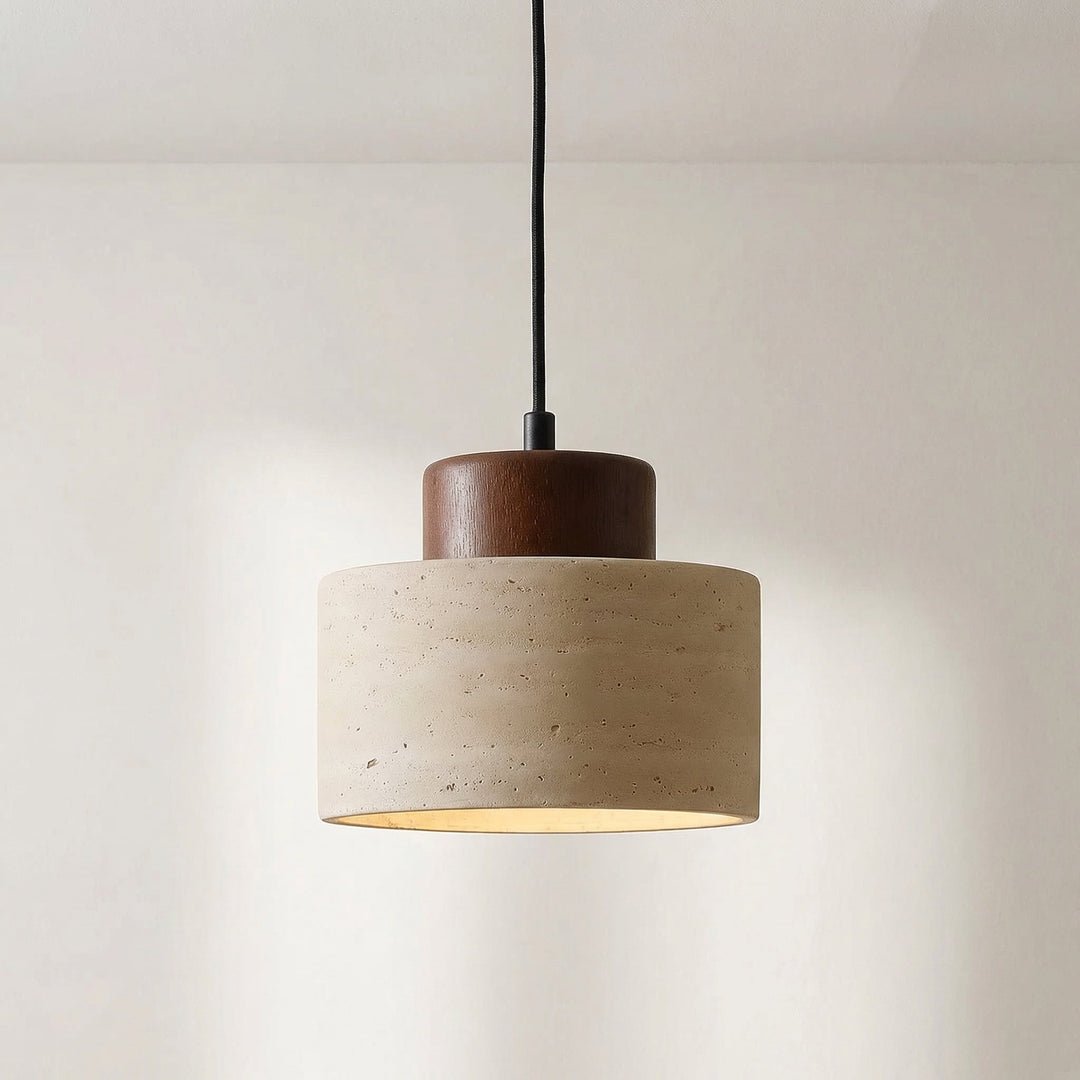 Travertine Stone Pendant Light with Modern Natural Elegance-Orizon Depot