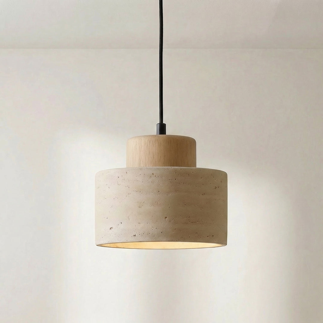 Travertine Stone Pendant Light with Modern Natural Elegance-Orizon Depot
