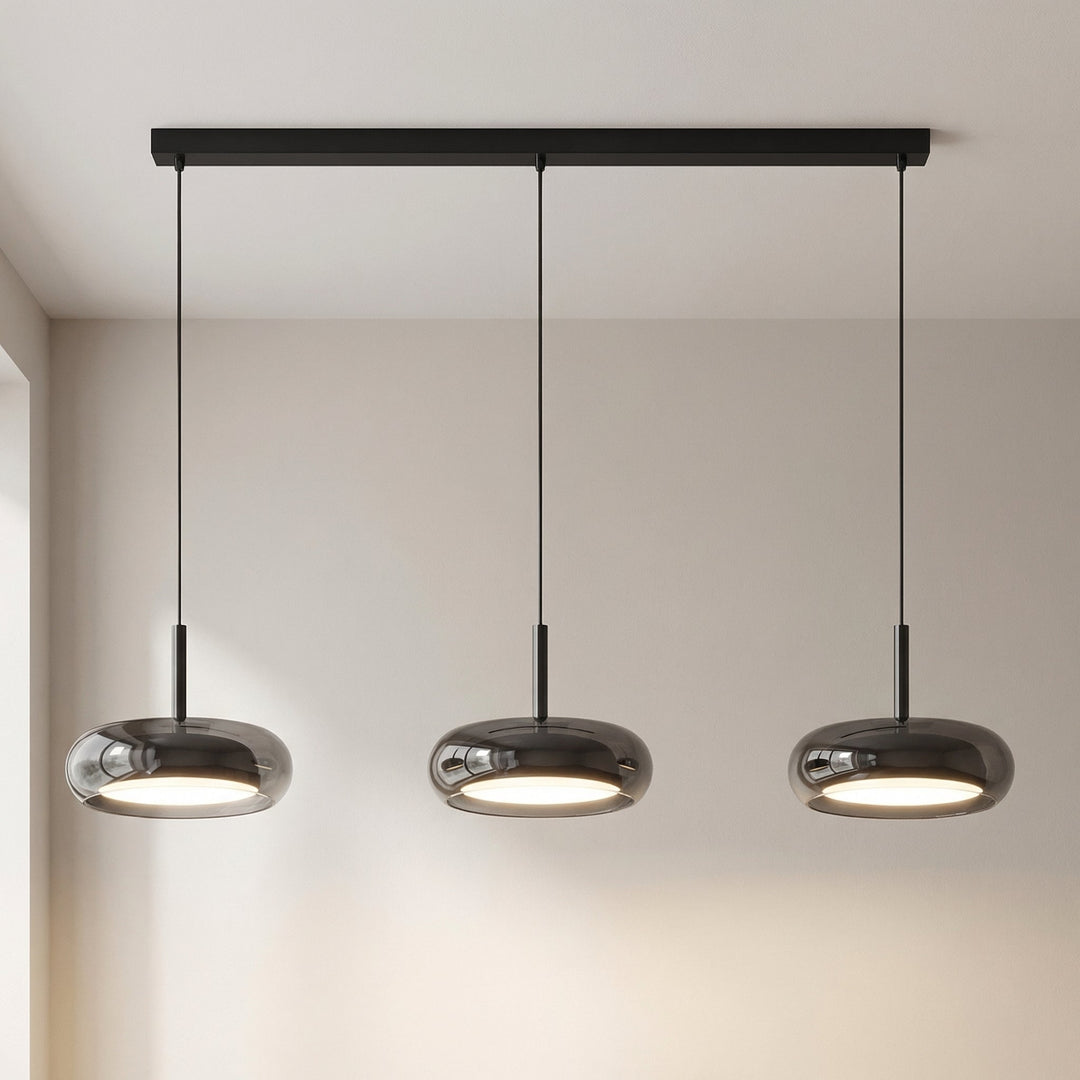 Modern 3 Head Kitchen Pendant Light with Elegant Glass Design-Orizon Depot