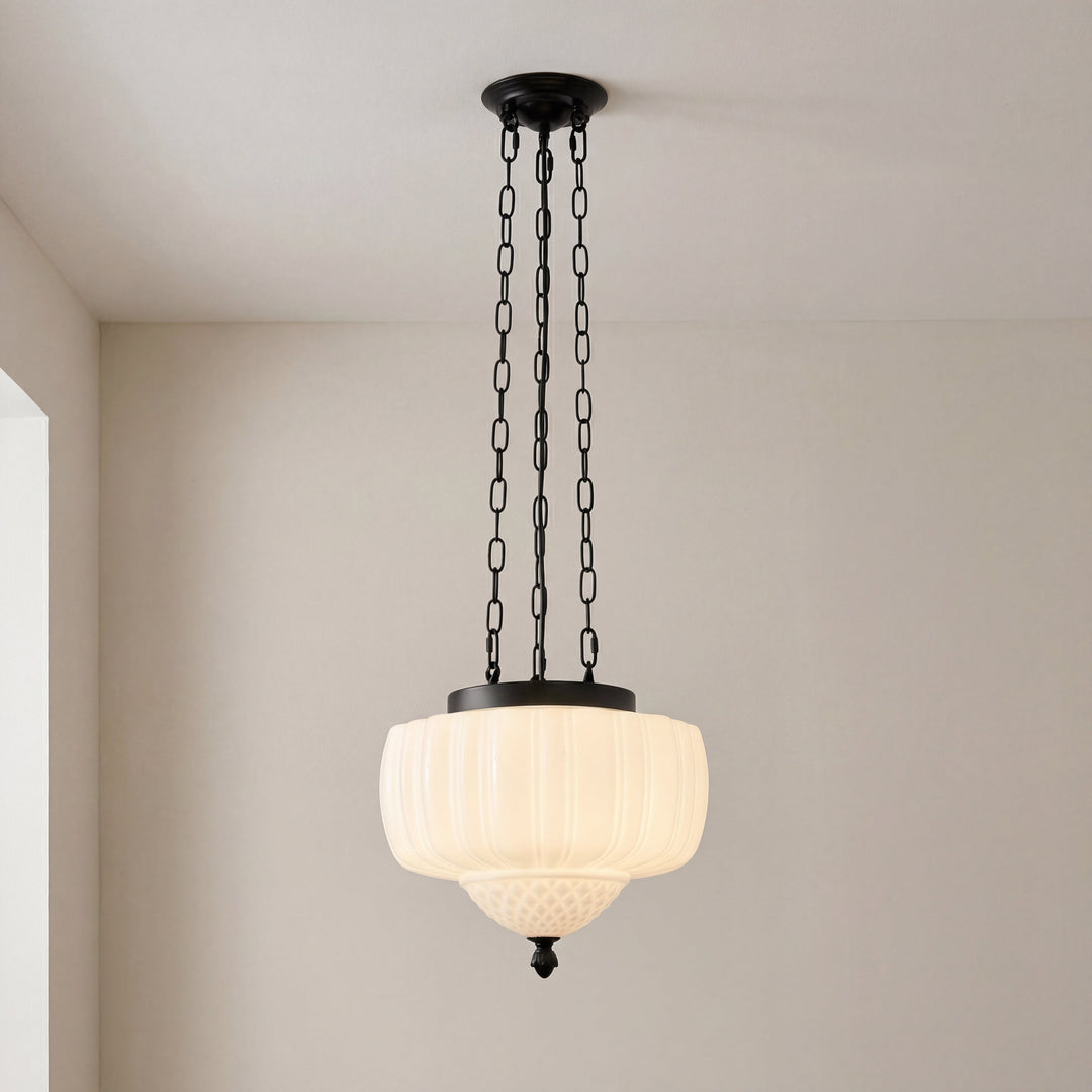 Vintage Milky White Pendant Light with Timeless Elegance-Orizon Depot