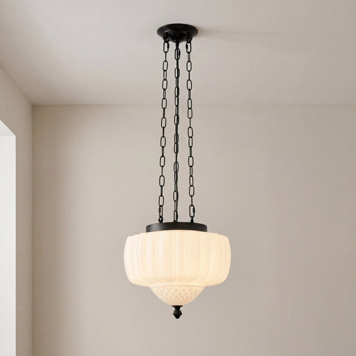 Vintage Milky White Pendant Light with Timeless Elegance-Orizon Depot