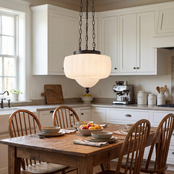 Vintage Milky White Pendant Light with Timeless Elegance-Orizon Depot