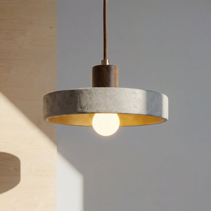 Travertine Stone Bauhaus Pendant Light-Orizon Depot