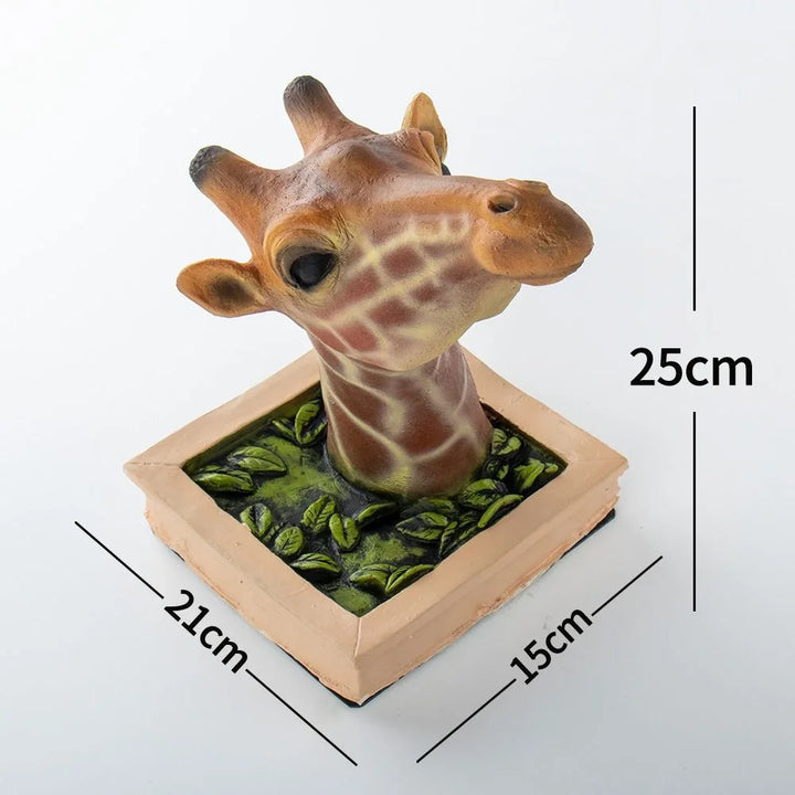 3D Giraffe Head Wall Decoration - Lifesize Sculpture for Home Decor-Orizon Depot