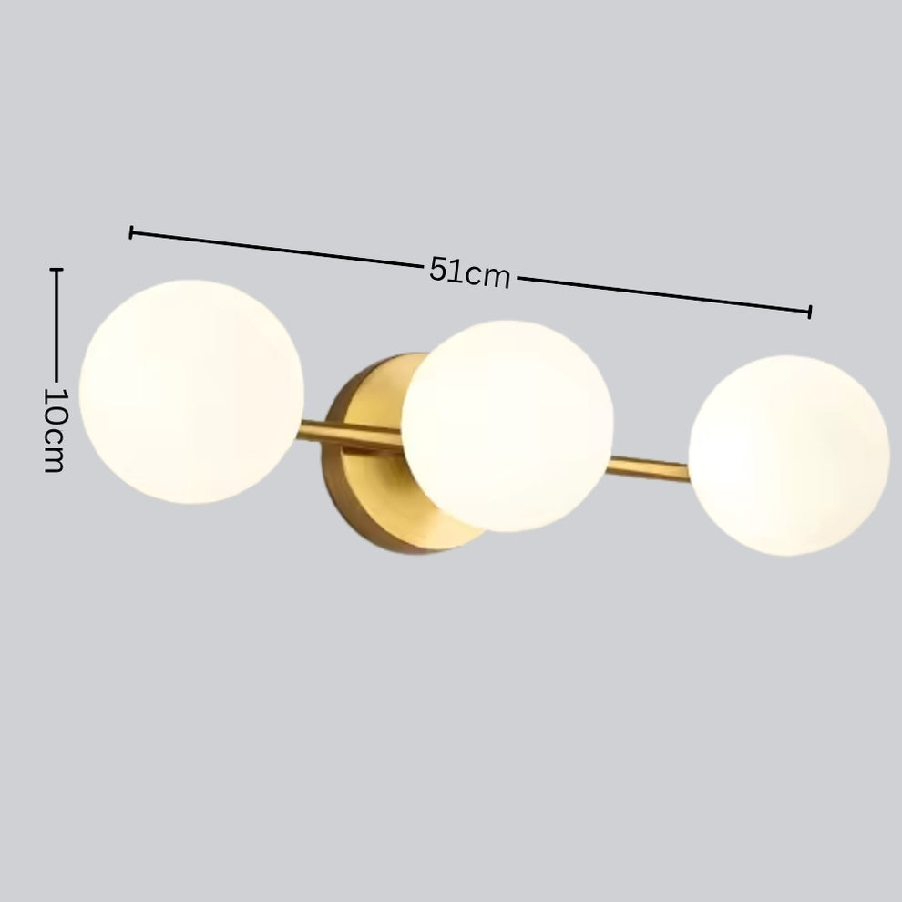 Nordic Glass Ball Wall Light | Stylish Triple Globe Fixture
