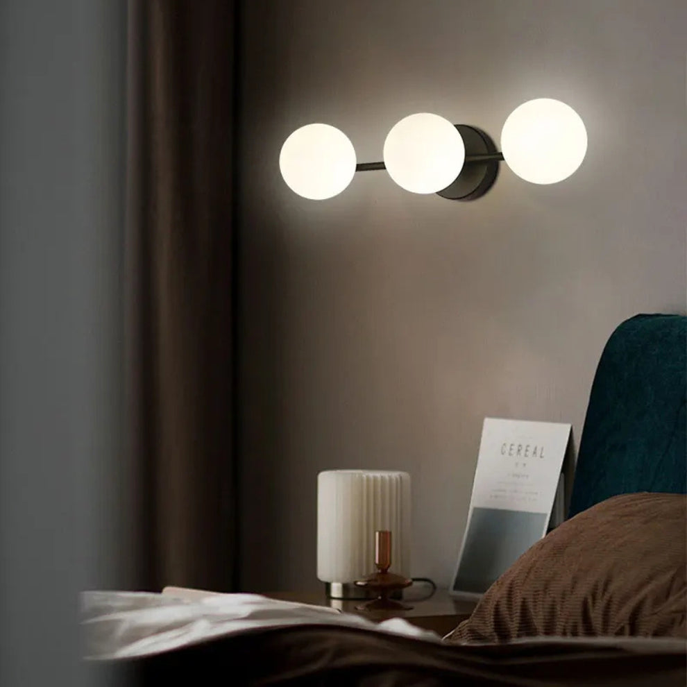 Nordic Glass Ball Wall Light | Stylish Triple Globe Fixture