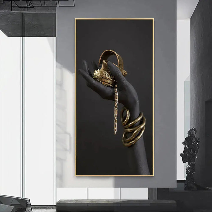 Golden Lady Canvas Art - Elegant Wall Decor for Home or Office-Orizon Depot