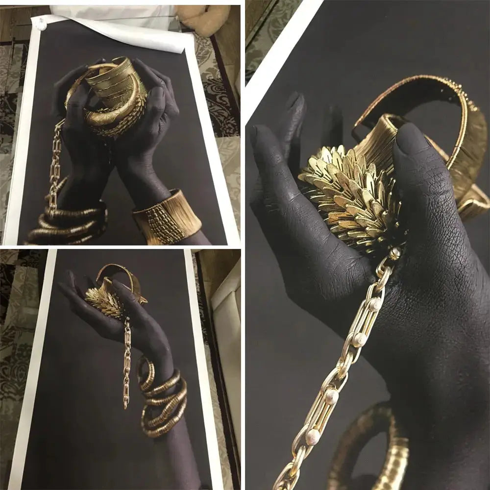 Golden Lady Canvas Art - Elegant Wall Decor for Home or Office-Orizon Depot
