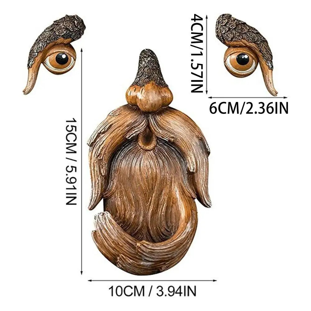 Old Man Tree Face Sculpture - WiseWood Garden Decor-Orizon Depot