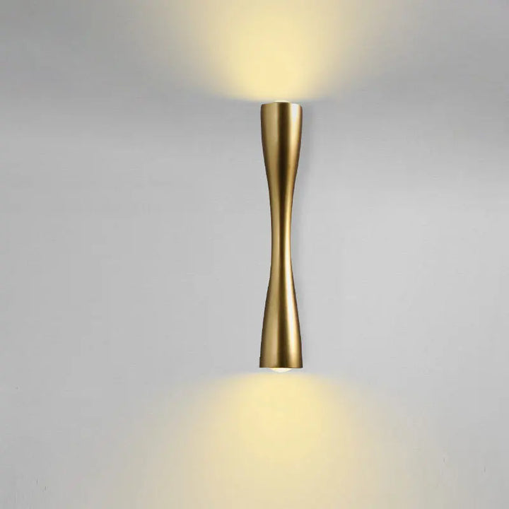 Contemporary Gold Wall Light | Nordic Waterproof Up & Down Fixture
