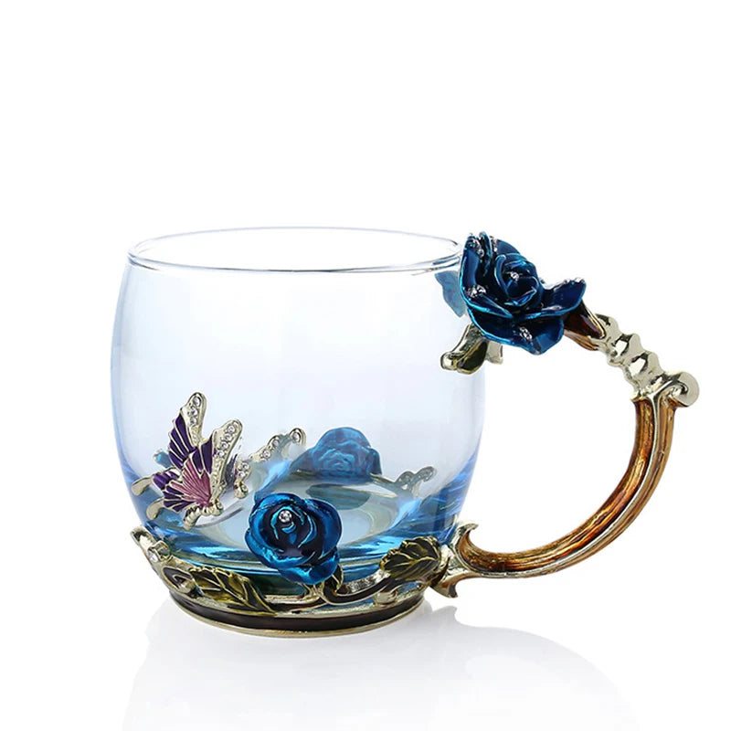Handcrafted Enamel Coffee Mugs with Steel Spoon - Unique Gift Ideas-Orizon Depot