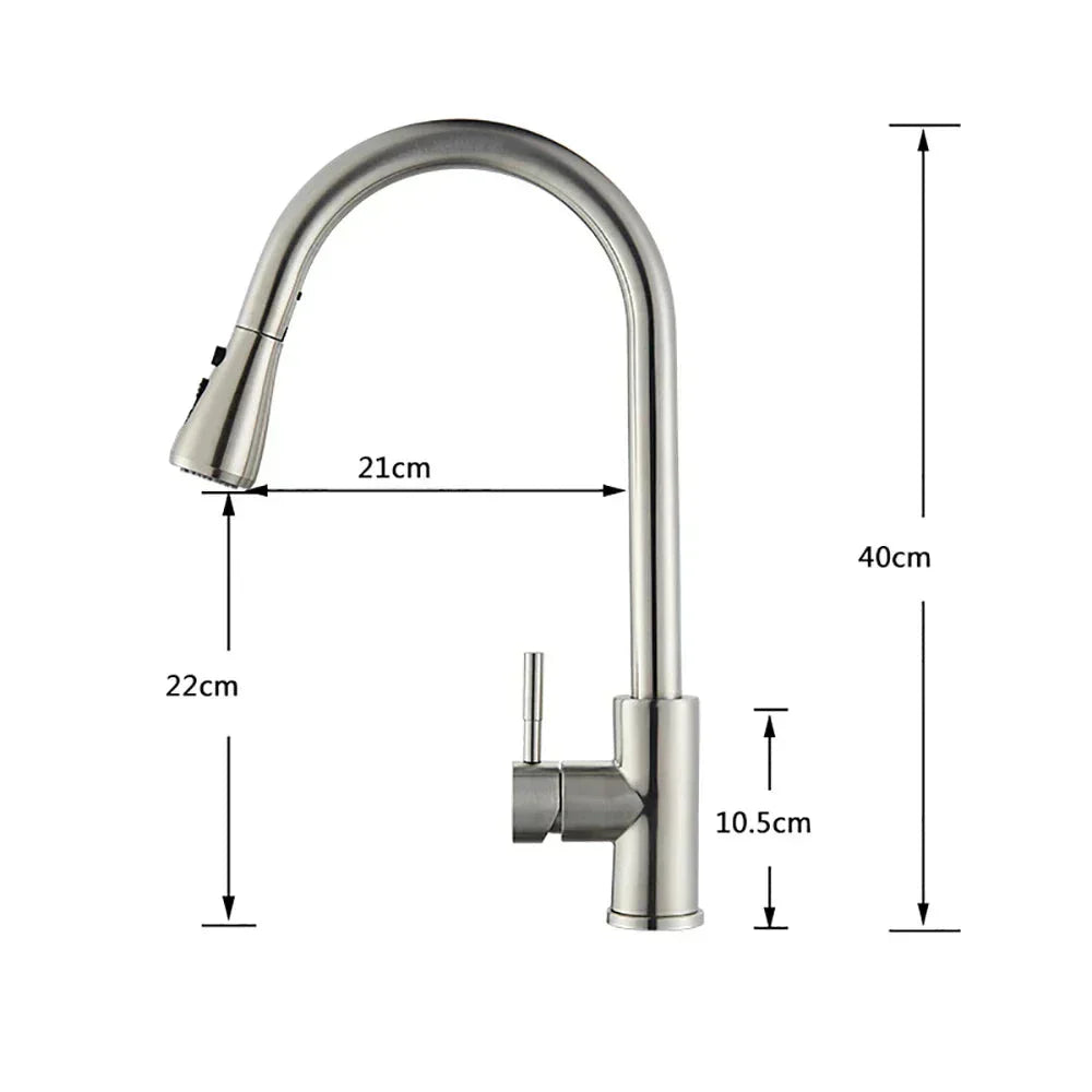 Flexible Kitchen Faucet with Stream Control-Orizon Depot
