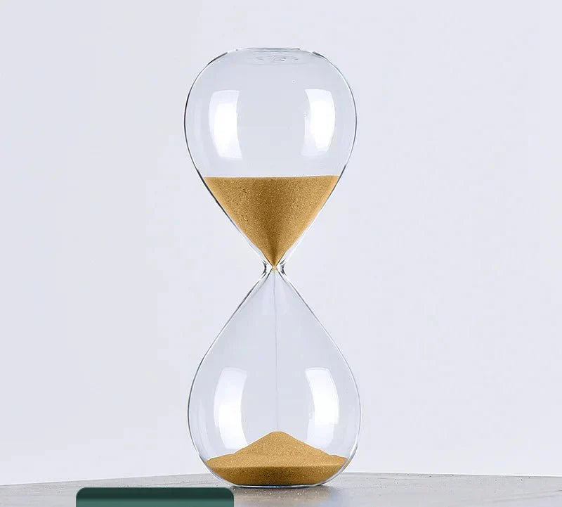 Stylish Glass Sand Timer | Decorative Hourglass with Time Indication-Orizon Depot