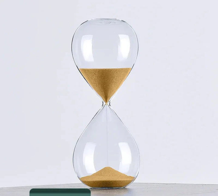 Stylish Glass Sand Timer | Decorative Hourglass with Time Indication-Orizon Depot