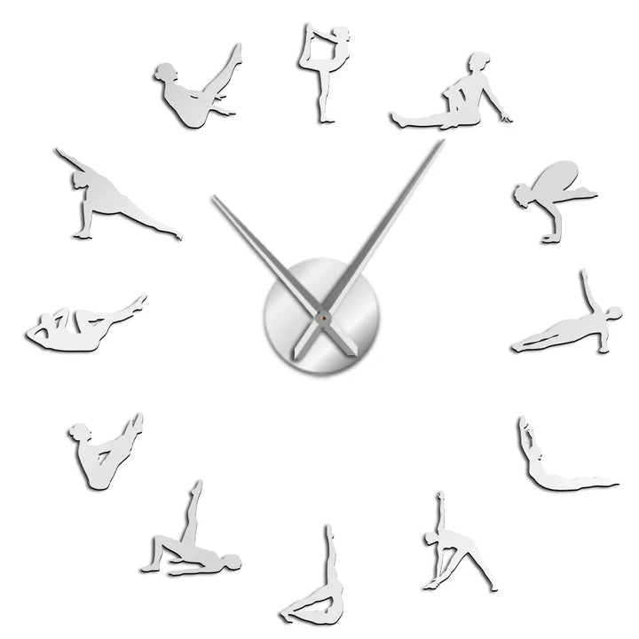 DIY Pilates Poses Wall Clock for Home Decor-Orizon Depot