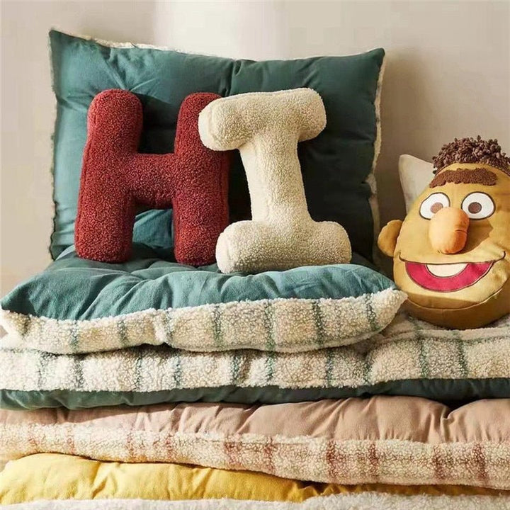 Soft Plush Letter Pillow for Bedroom and Kids' Room Decor-Orizon Depot