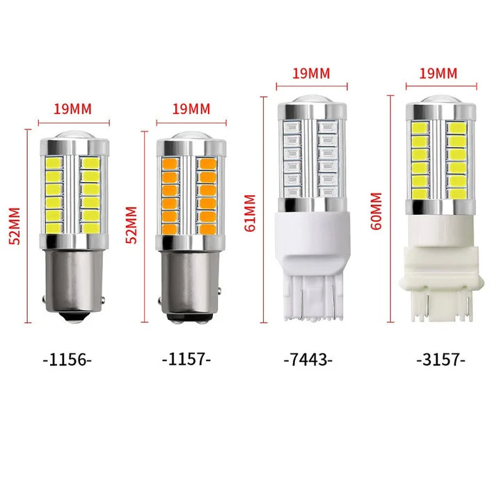 1 PCS 1156/1157 LED Signal Light Bulb 12V 33SMD White