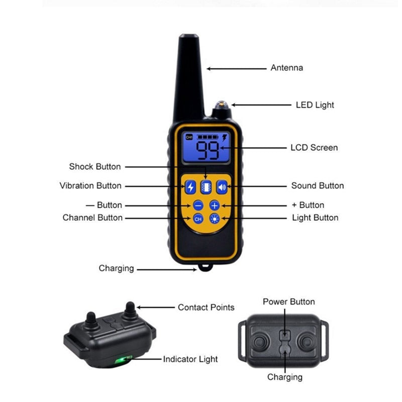 Electric Waterproof Dog Training Collar - Long Range Control-Orizon Depot