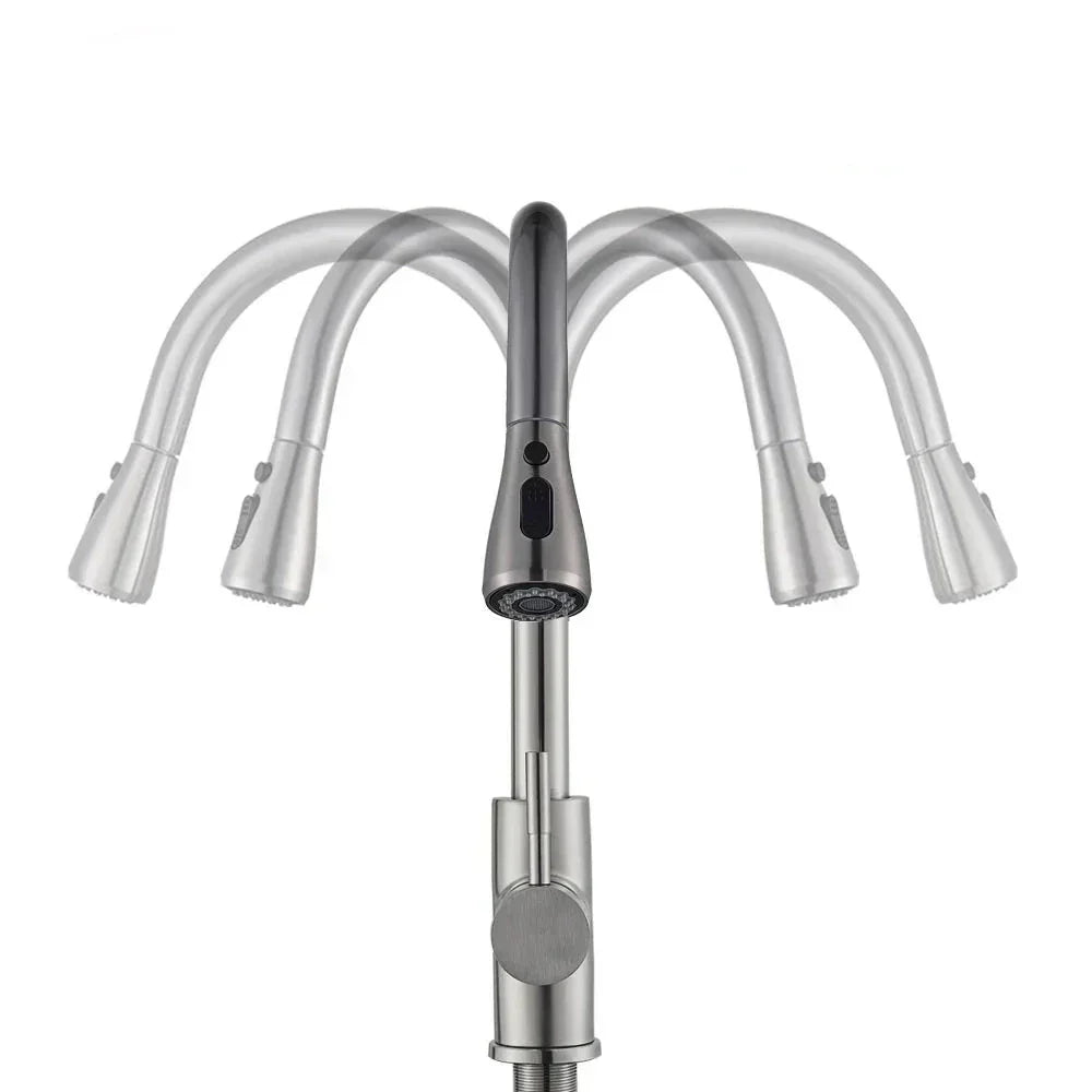 Flexible Kitchen Faucet with Stream Control-Orizon Depot