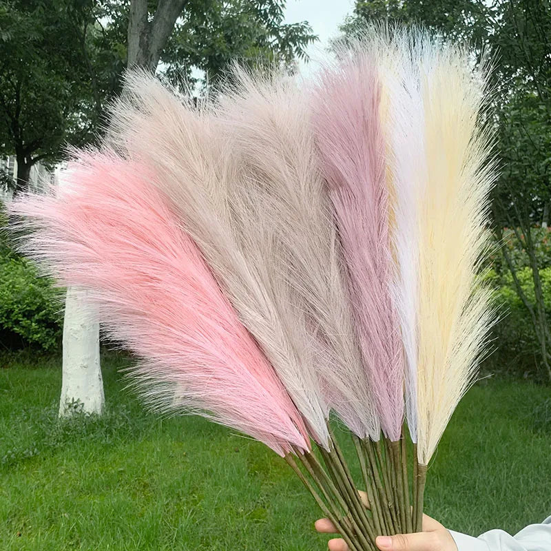 5 Pieces 100 cm Artificial Pampas Grass Dried Flower Bouquet for Home Decor-Orizon Depot