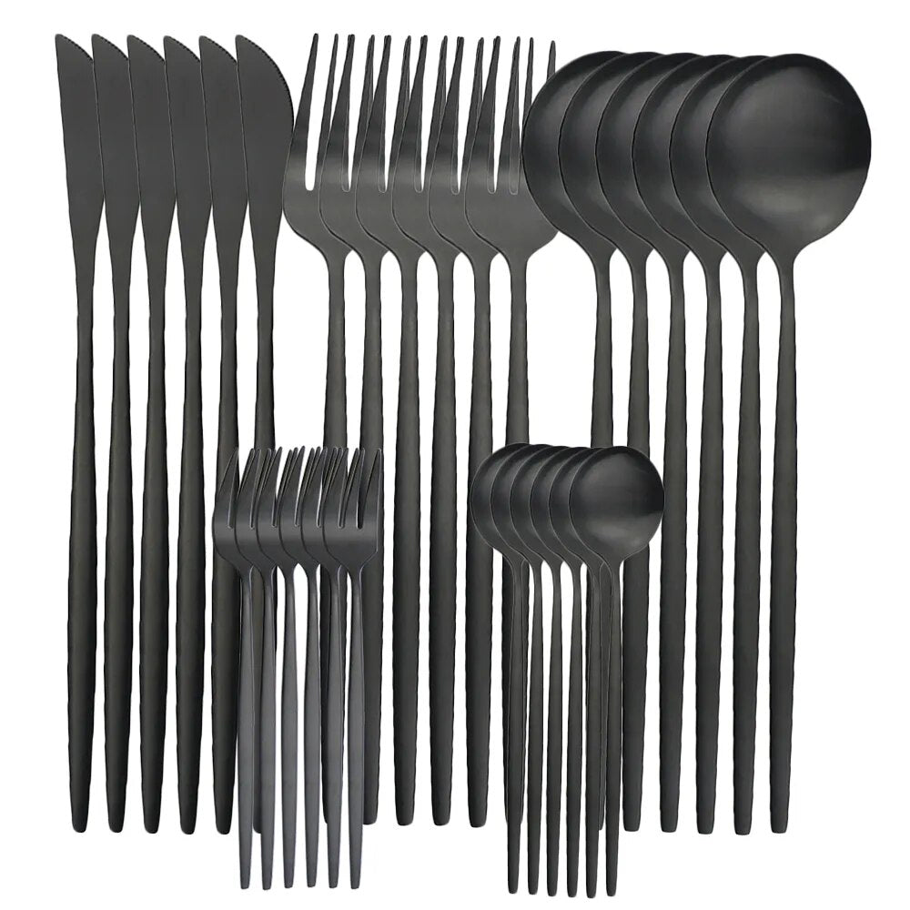 Elegant Stainless Steel Cutlery Set for 6 - High-Quality Dining Essentials-Orizon Depot