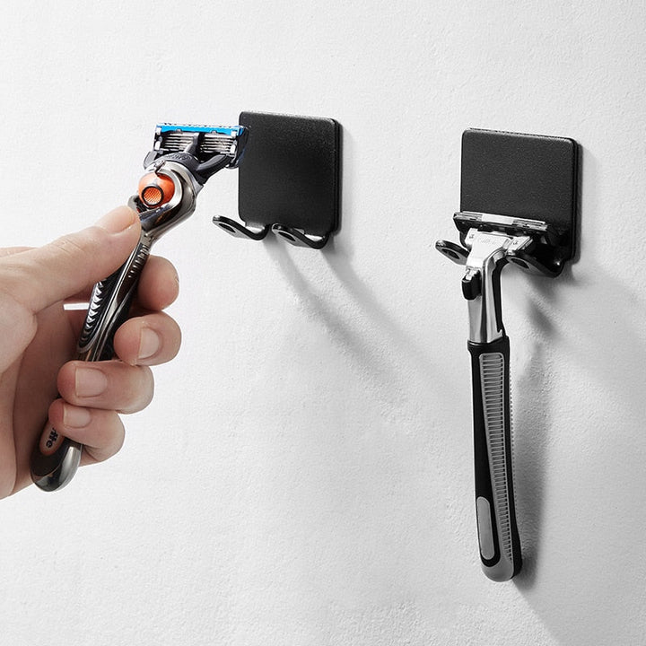 Punch-Free Razor Holder Storage Hook - Wall Mounted Men's Razor Shelf-Orizon Depot