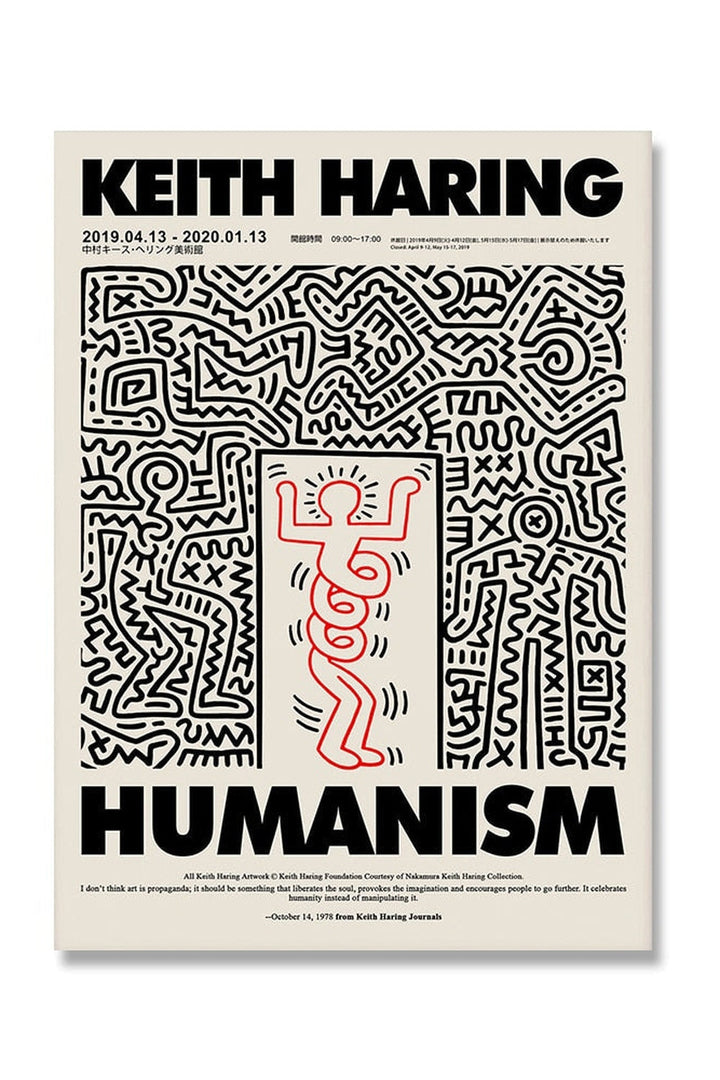 Keith Haring Inspired Canvas Wall Art for Home Decor-Orizon Depot