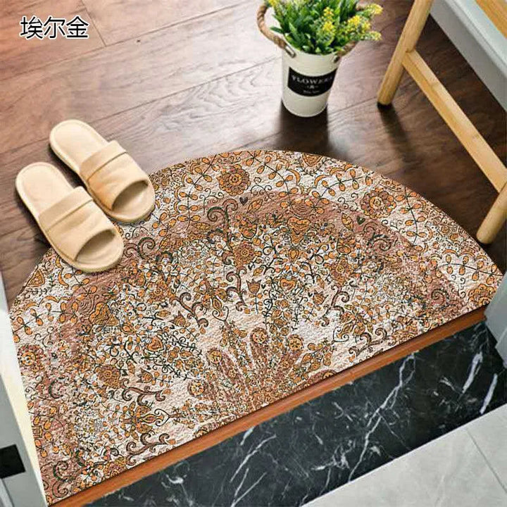 Bohemian Non-Slip Semicircular Doormat for Home Entryway-Orizon Depot