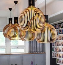 Natural Scandinavian Design Handcrafted Wooden Pendant Light