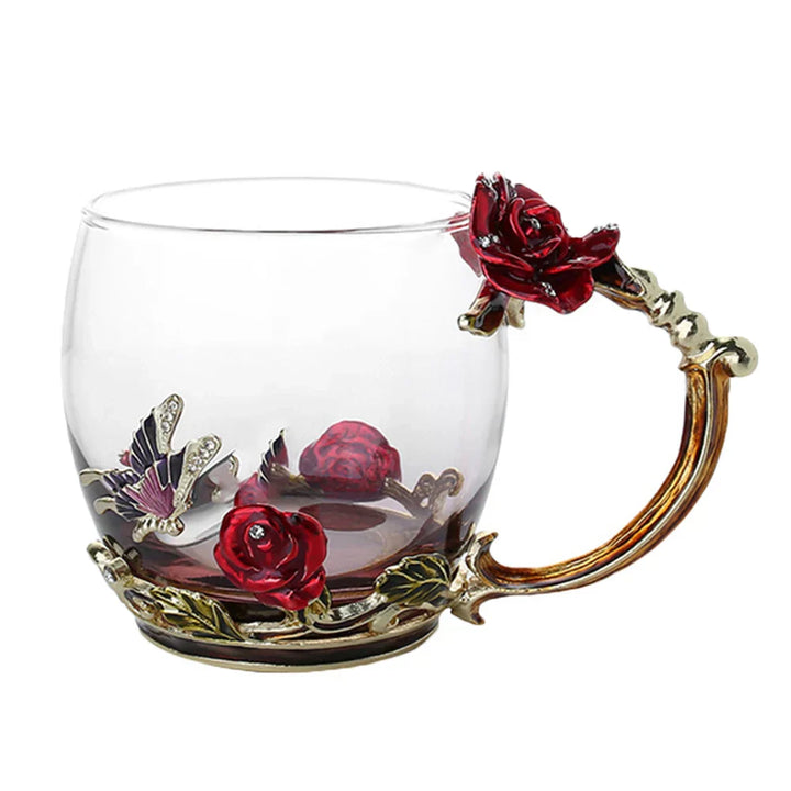 Handcrafted Enamel Coffee Mugs with Steel Spoon - Unique Gift Ideas-Orizon Depot