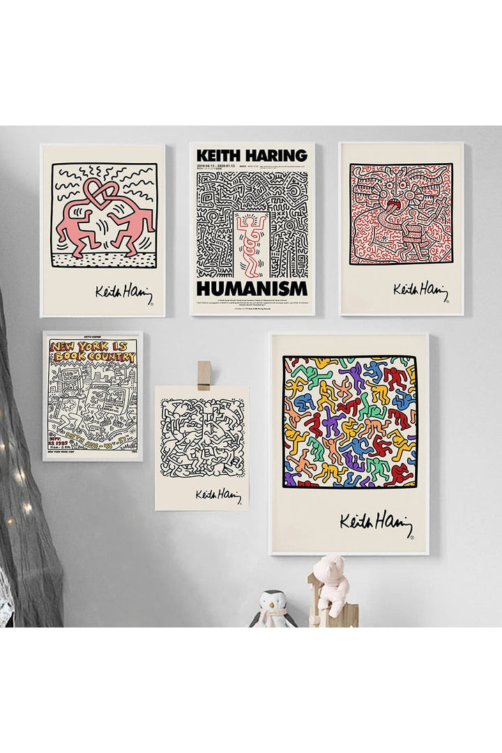 Keith Haring Inspired Canvas Wall Art for Home Decor-Orizon Depot