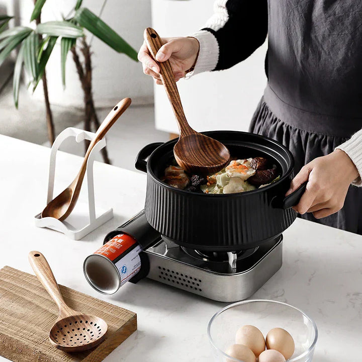 7-Piece Premium Teak Kitchen Helper Set – Stylish Cooking Tools-Orizon Depot