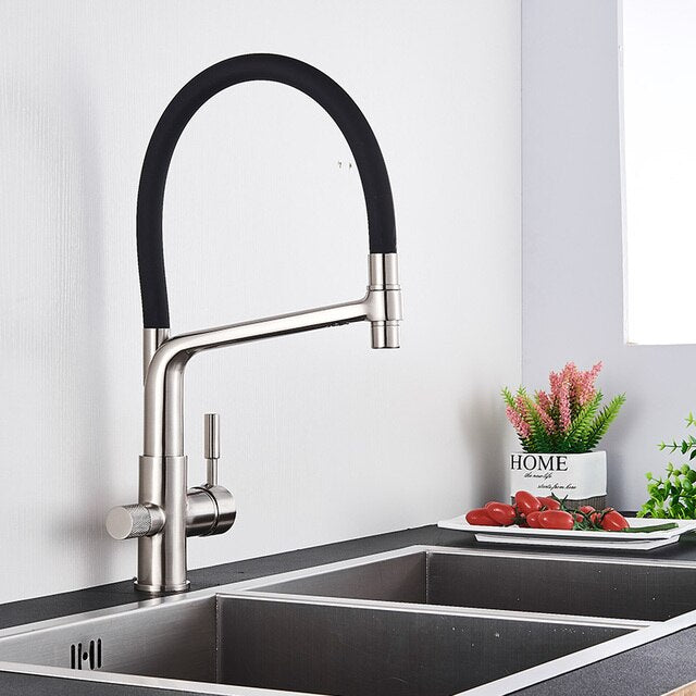 Double Outlet Drinking Water Faucet Filtered Kitchen Faucet-Orizon Depot