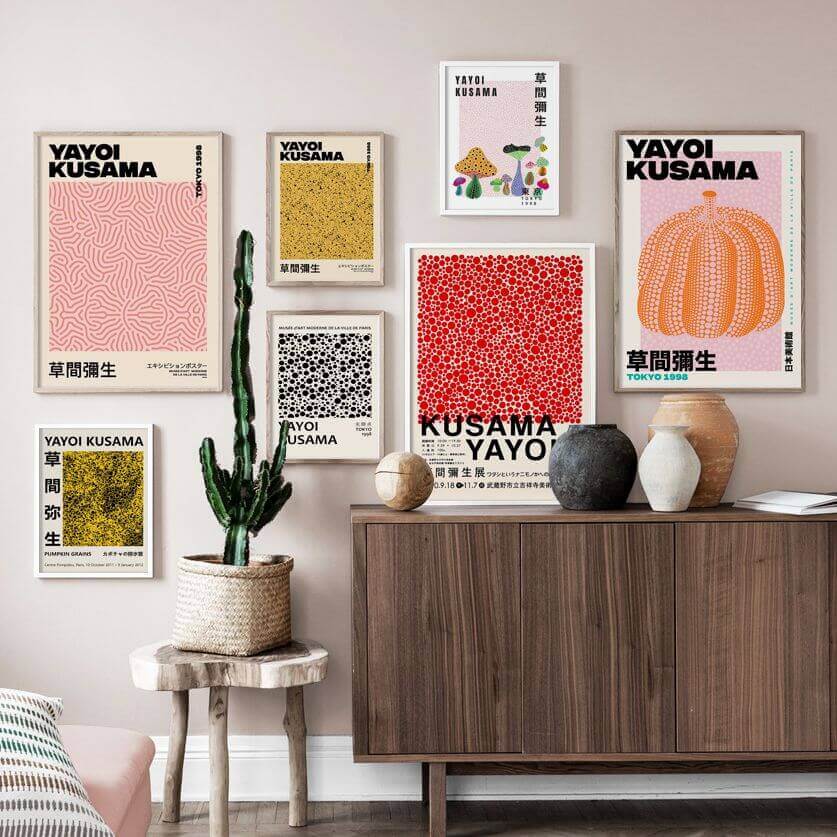 Abstract Premium Poster by Yayoi Kusama - Art for Home Decor-Orizon Depot