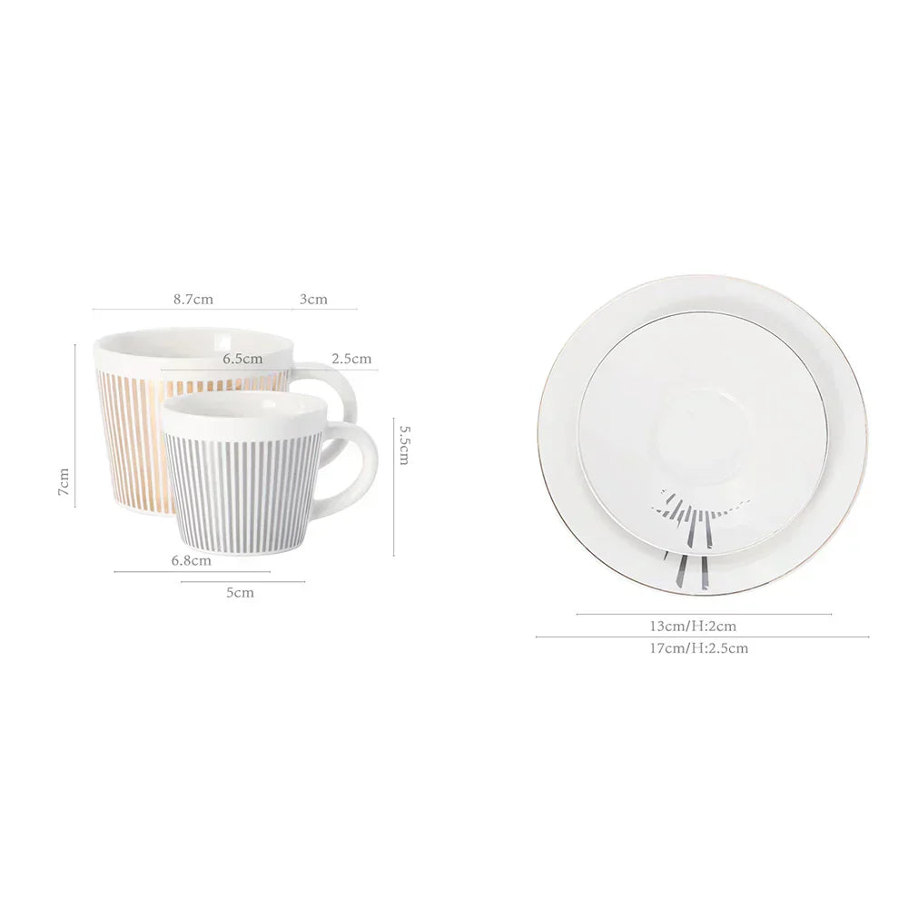 Creative Dynamic SLR Leopard Anamorphic Zebra Coffee Tea Cup Set-Orizon Depot