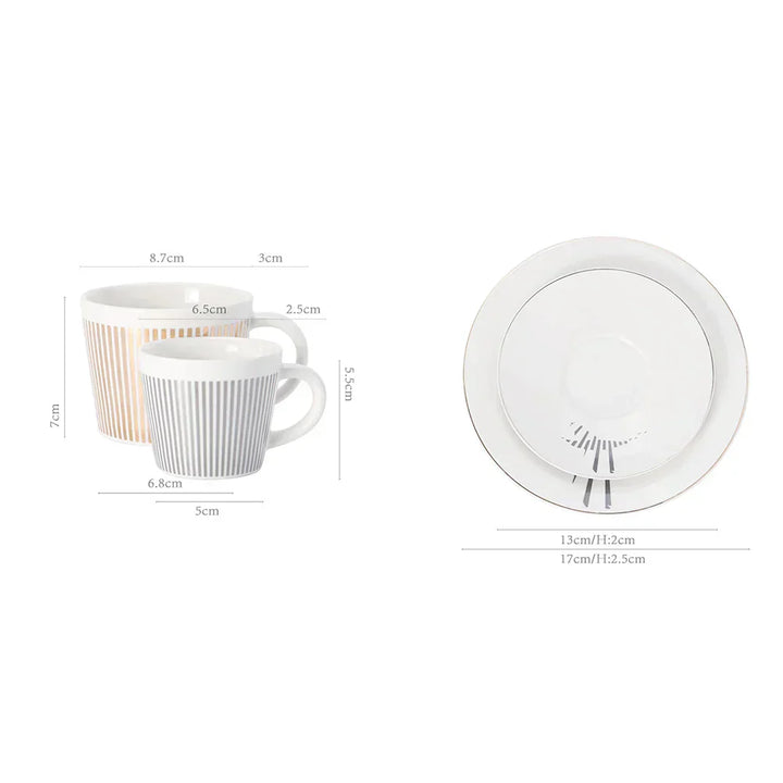 Creative Dynamic SLR Leopard Anamorphic Zebra Coffee Tea Cup Set-Orizon Depot