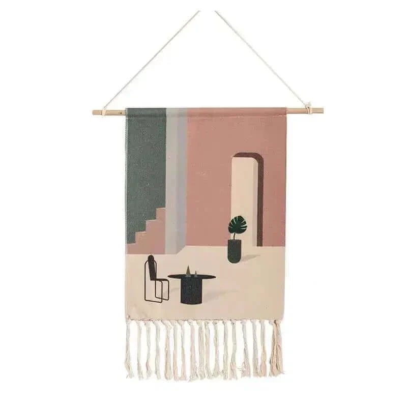 Macrame Hanging Cotton Area Rug for Home Decor-Orizon Depot